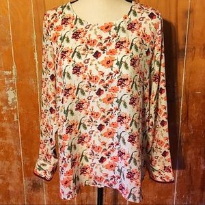 Down East Floral blouse NWT